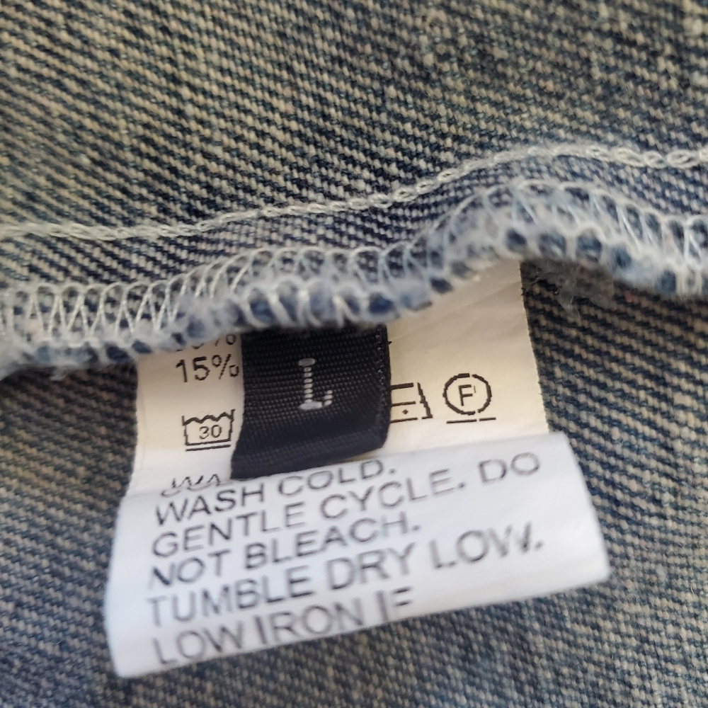 Blue Jean Dress. Size Large. - Picture 10 of 11